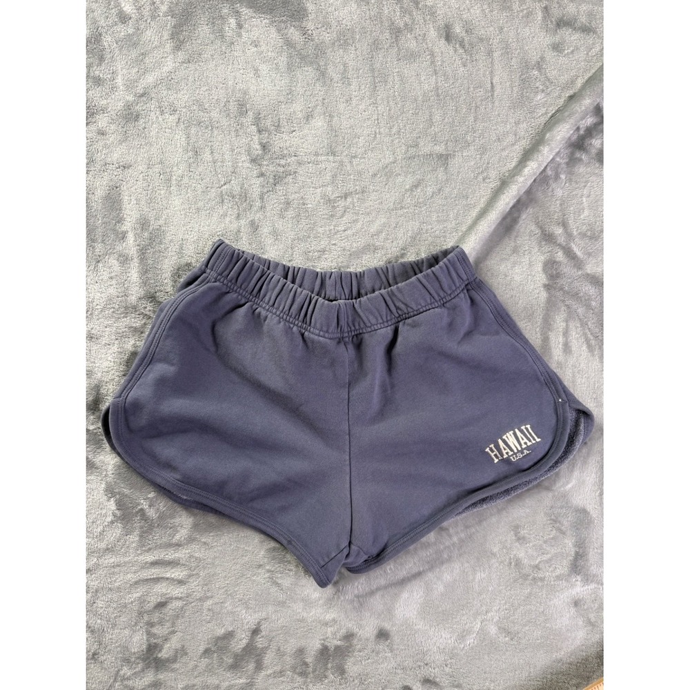 Brandy Melville Hawaii USA Dolphin Hem Lounge Sweat Shorts Navy Blue OS Womens